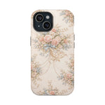 Floral Vintage Rose Phone Case, MagSafe Impact-Resistant - iPhone 15 / Glossy - Shamo's