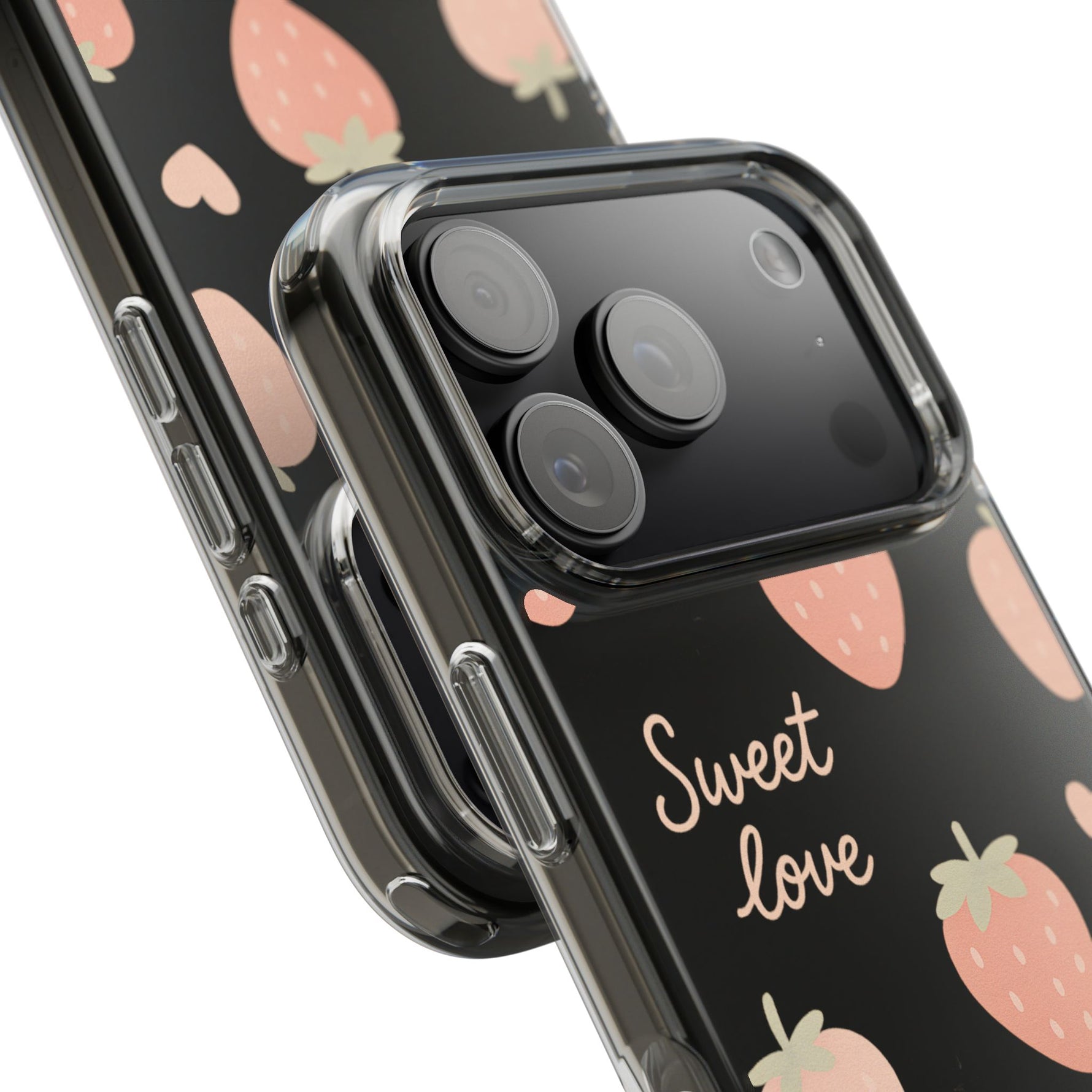 Sweet Love Strawberry Clear iPhone Case | MagSafe - Shamo's