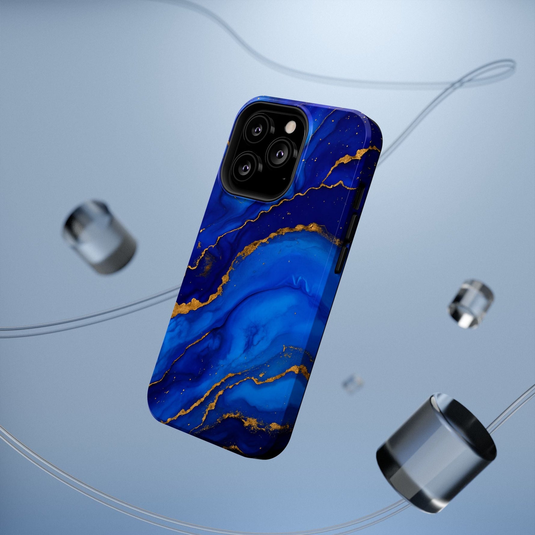 Blue Gold Marble Phone Case  Shamo's
