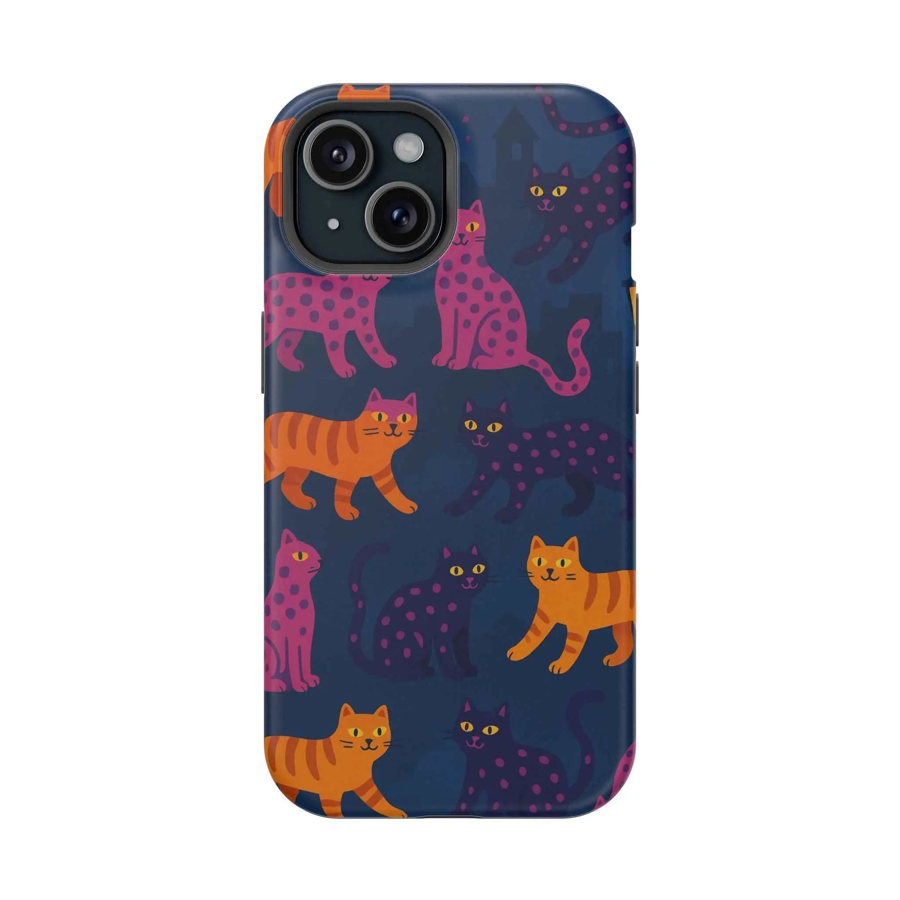 Colorful Cat Phone Case - MagSafe Impact-Resistant