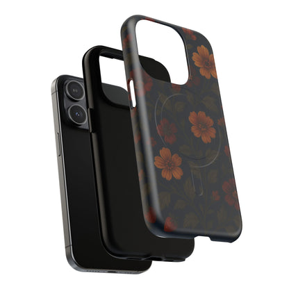 Floral Night Velvet iPhone Case - Works with MagSafe