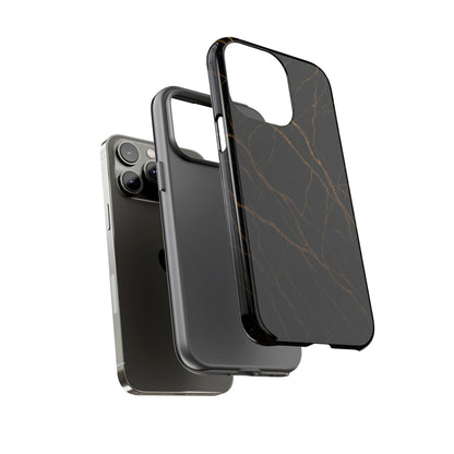 Black Marble Tough iPhone Case