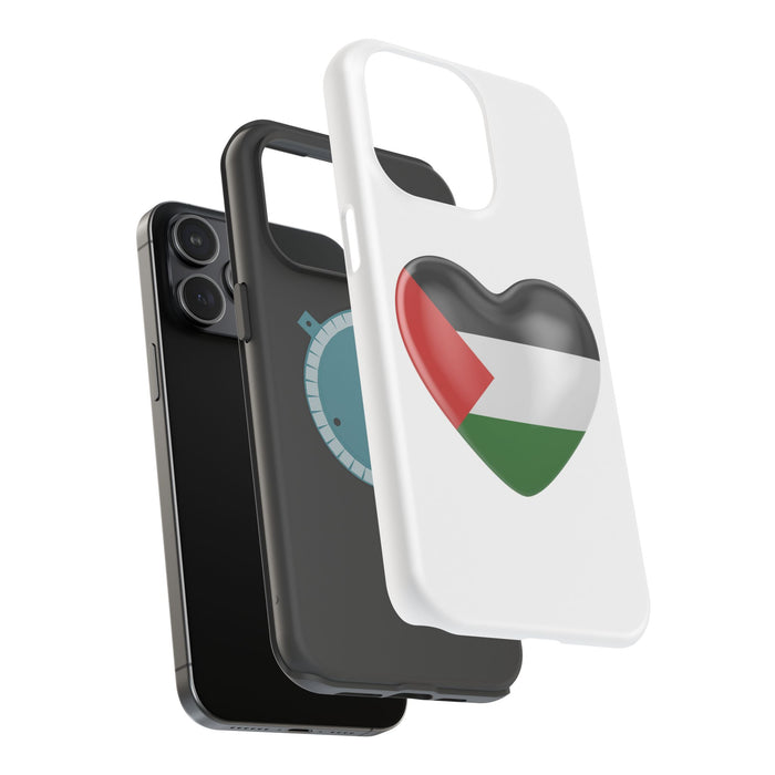 MagSafe Tough Cases with Palestinian flag in heart shape