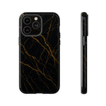 Black Marble Tough iPhone Case - Shamo's