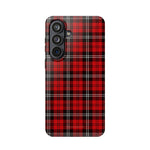Funda para iPhone resistente a impactos con cuadros escoceses rojos | Compatibilidad con MagSafe