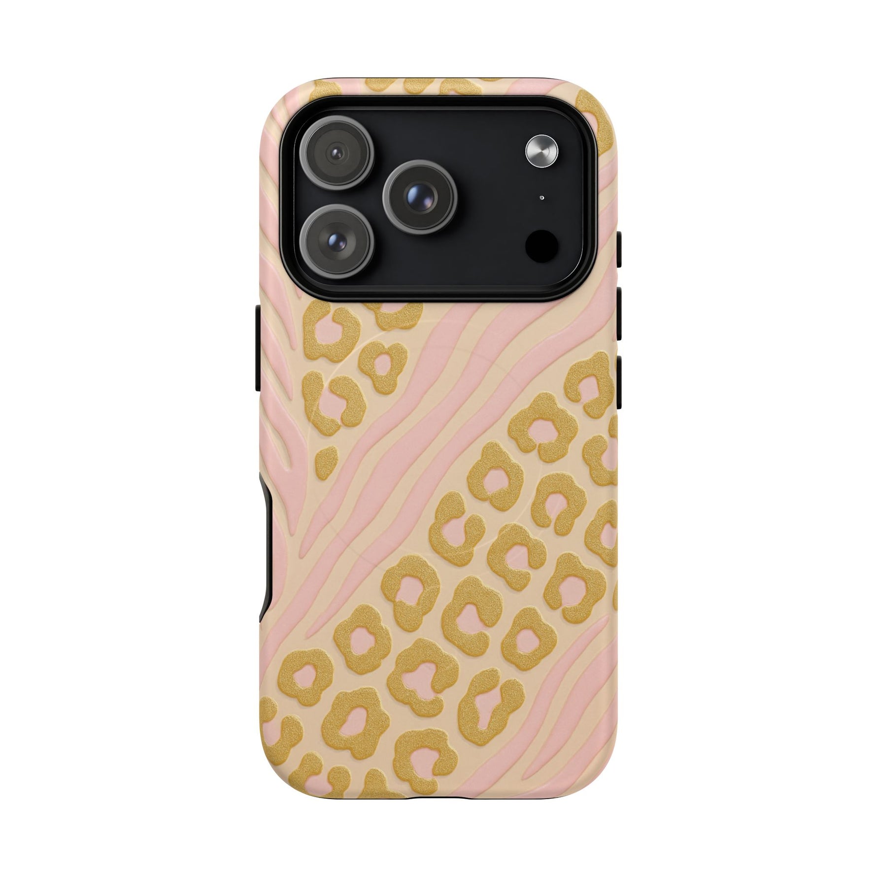 Pink Gold Leopard iPhone Case compatible with MagSafe - Shamo's