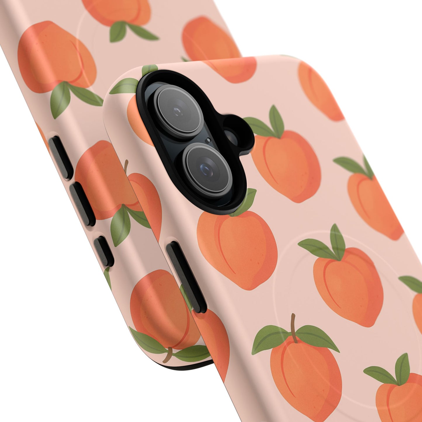 Peach Pattern Fruit Case for iPhone | MagSafe Compatible