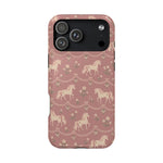 Rose Ponies MagSafe Phone Case, glossy iPhone 17 Pro Max, rear view
