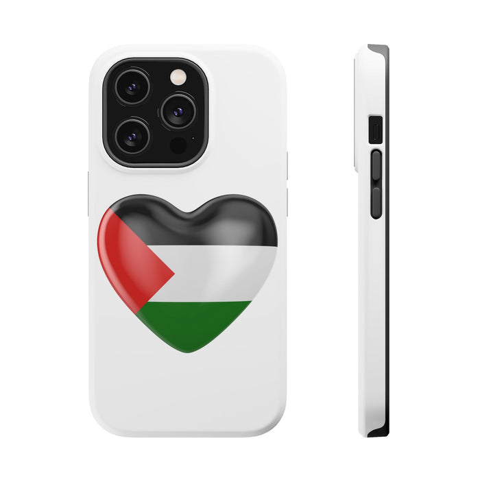 MagSafe Tough Cases with Palestinian flag in heart shape