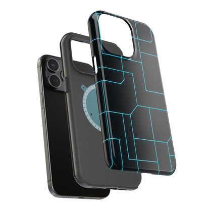 Neon Grid Magnetic Impact-Resistant iPhone Case | MagSafe compatible  Shamo's