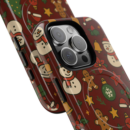 Snowman & Gingerbread Tough iPhone Case (MagSafe compatible)