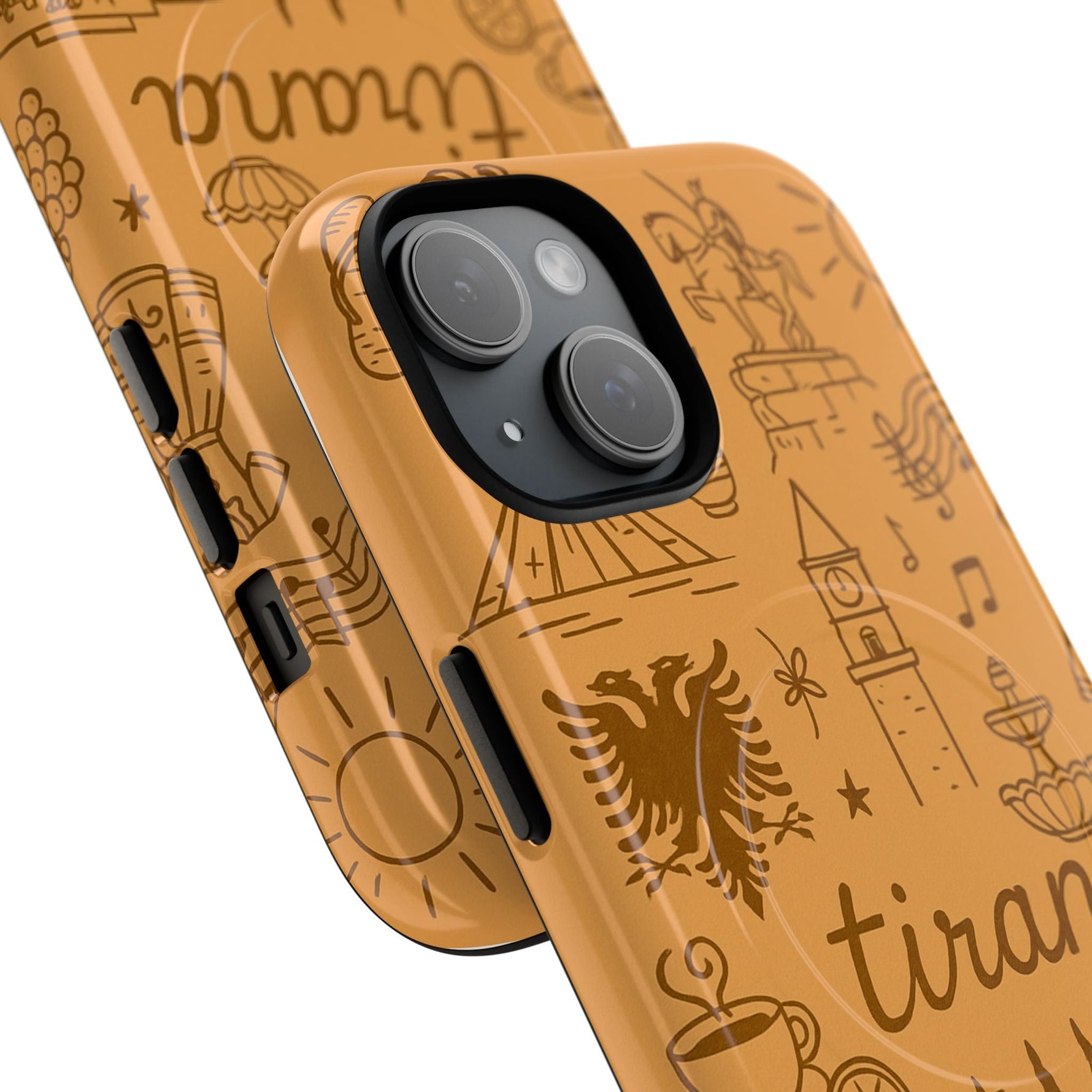 Tirana Illustrated Hand-Drawn iPhone Case — Albanian Landmarks & Icons | MagSafe compatible  Shamo's