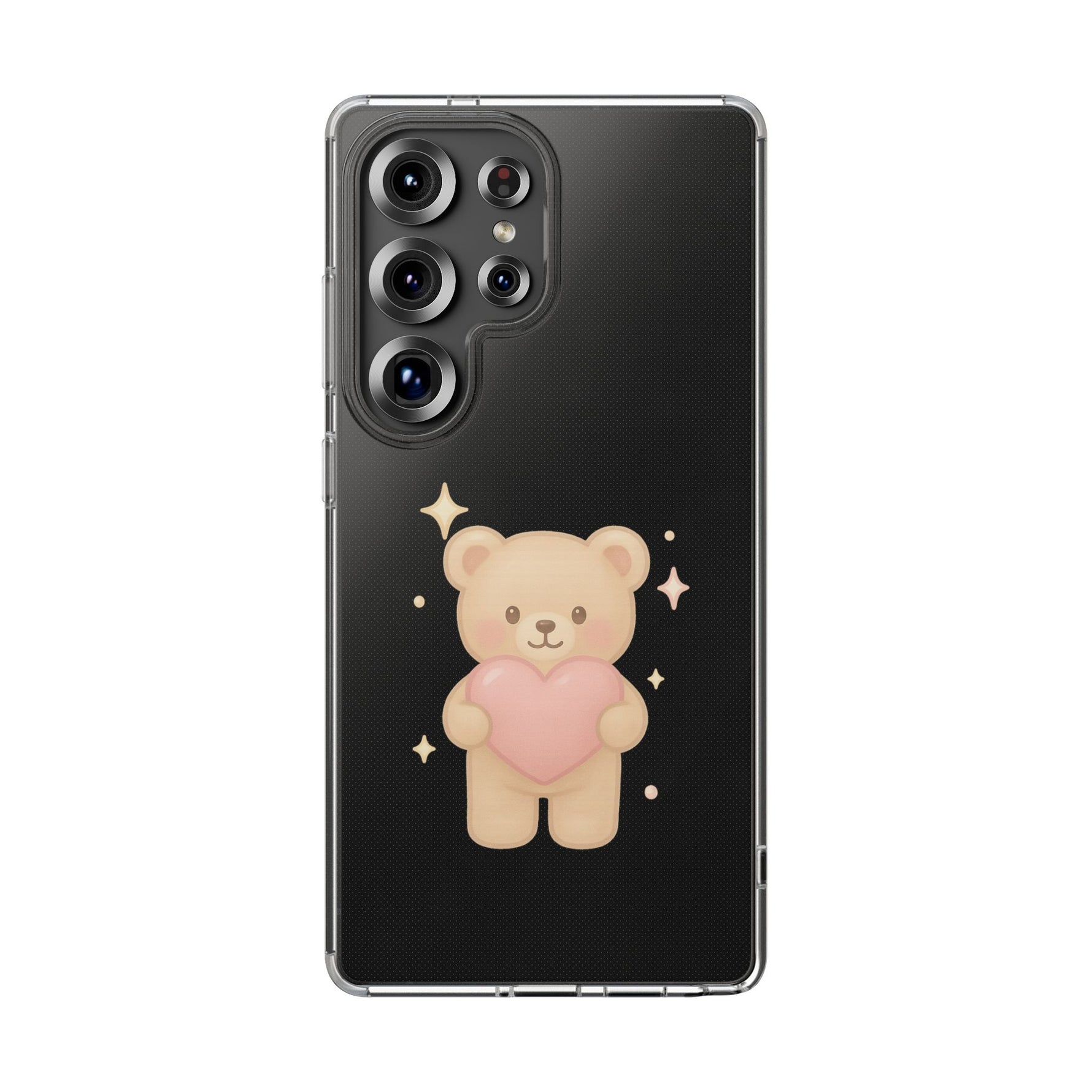 Romantic Teddy Bear Impact-Resistant iPhone Case with Heart Design - Shamo's