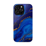 Blue Gold Marble Phone Case  Shamo's iPhone 14 Pro Max / Glossy / Without gift packagin