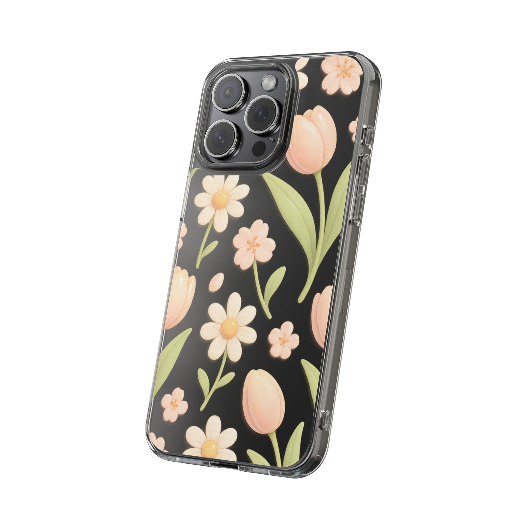 Floral Impact-Resistant Clear iPhone Case  Shamo's