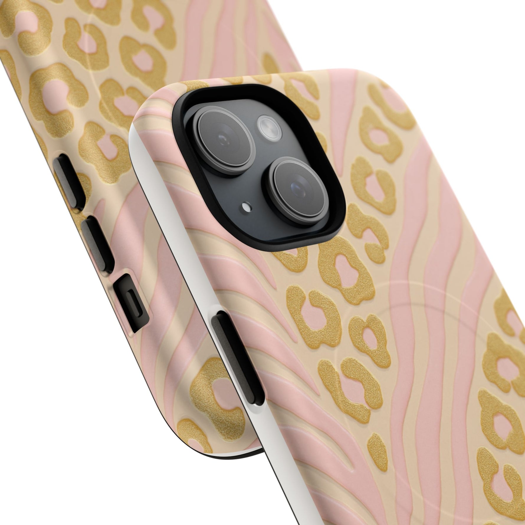 Pink Gold Leopard iPhone Case compatible with MagSafe - Shamo's