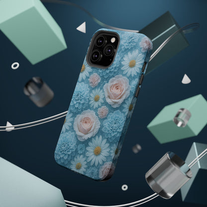 Frozen Floral Rose & Daisy Impact iPhone Case | MagSafe compatible  Shamo's
