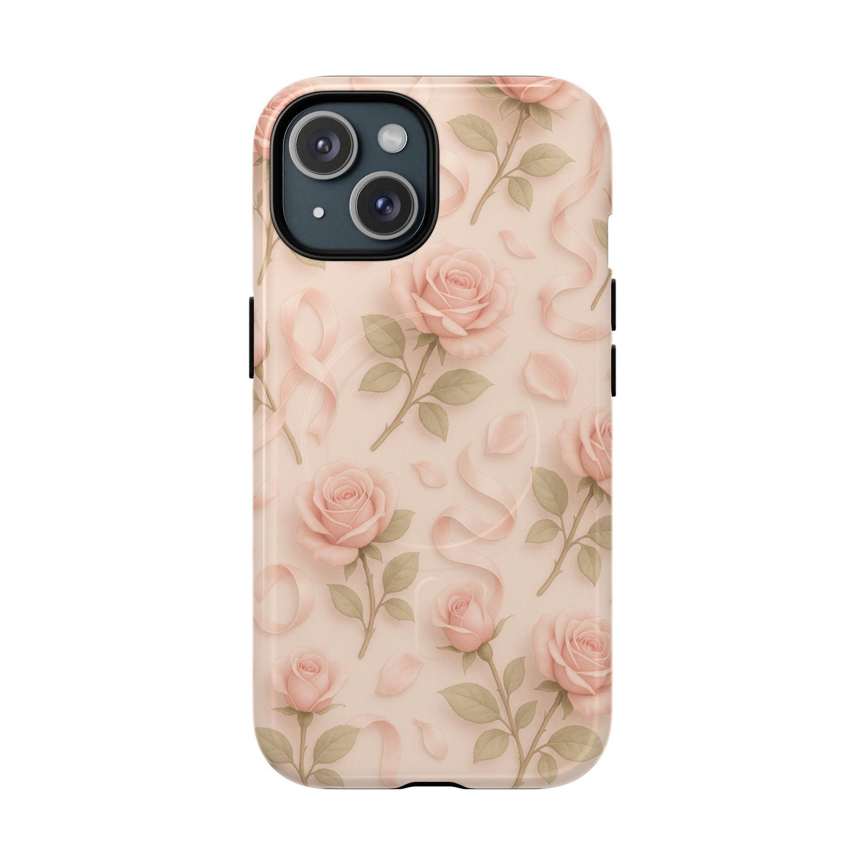Blush Roses and Ribbons 3D iPhone Case | MagSafe - Shamo's