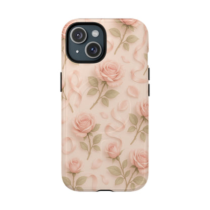 Blush Roses and Ribbons 3D iPhone Case | MagSafe
