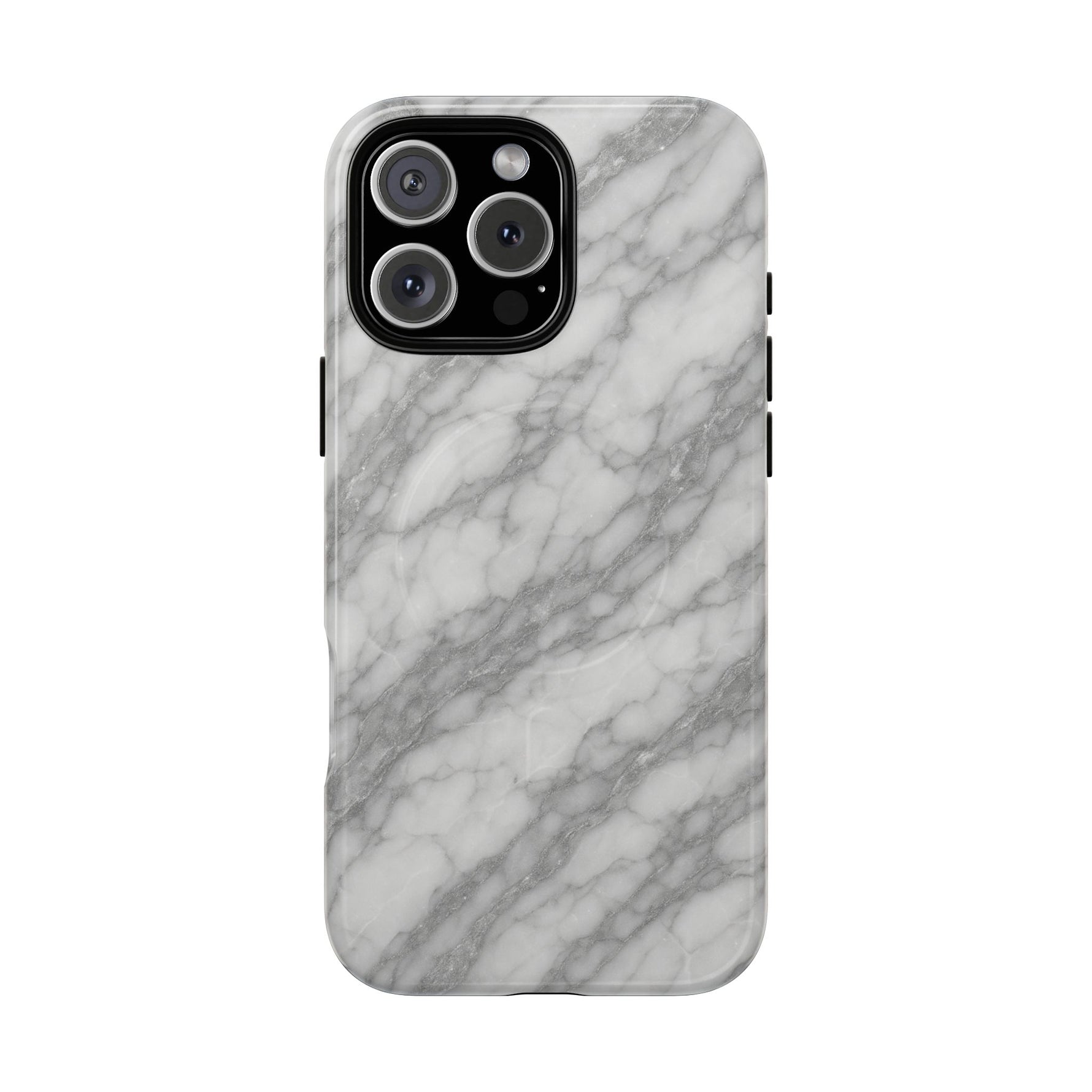 Silver Mist Marble iPhone Case with MagSafe - Shamo's