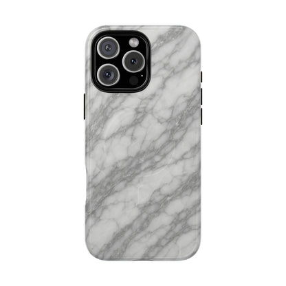 Silver Mist Marble iPhone Case with MagSafe - Shamo's