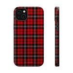 Funda para iPhone resistente a impactos con cuadros escoceses rojos | Compatibilidad con MagSafe