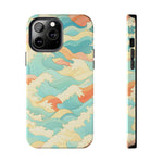 Ocean Wave Tough Phone Case — Pastel Retro Surf Pattern  Shamo's iPhone 13 Pro Max
