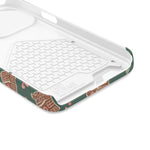 Holiday Gingerbread Phone Case with Card Holder — Festive Green Candy Cane Design  Shamo's