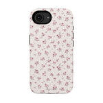 Rosebud Floral Tough iPhone Case | Pink Vintage Flower Protective Cover