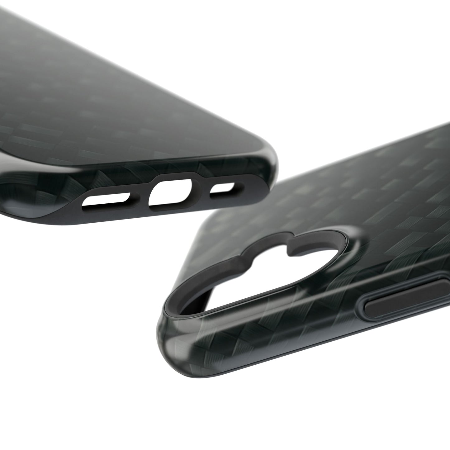 Dark Carbon Fiber Texture Magnetic Impact-Resistant iPhone Case | MagSafe compatible  Shamo's