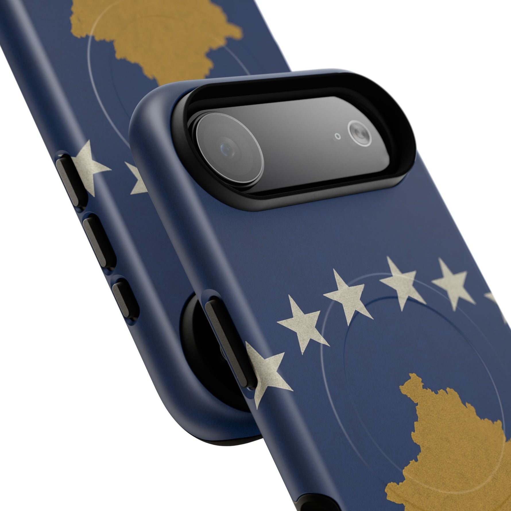 Kosovo Flag Tough iPhone Case — Navy Blue Stars & Gold Map (MagSafe compatible)  Shamo's