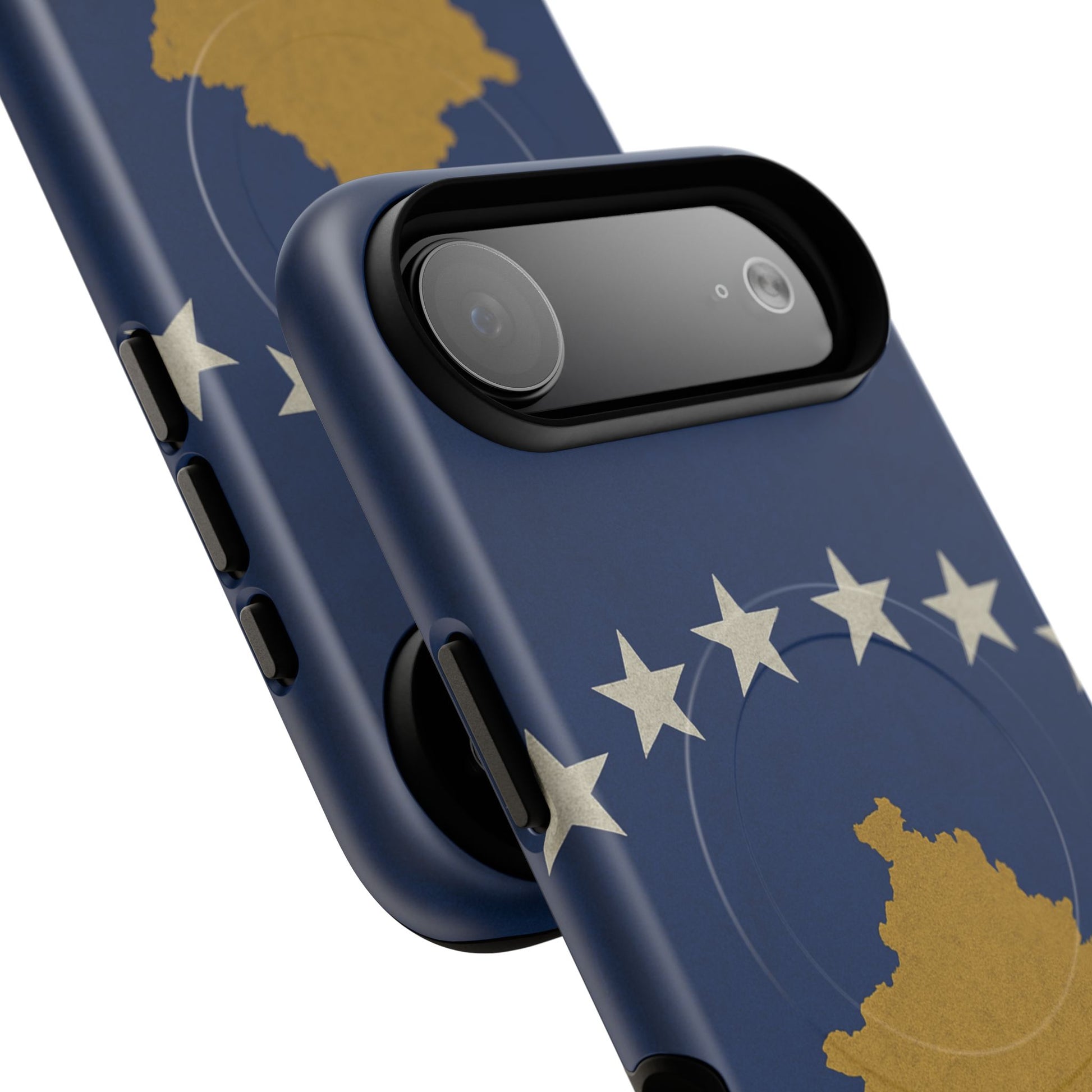 Kosovo Flag Tough iPhone Case — Navy Blue Stars & Gold Map (MagSafe compatible)  Shamo's