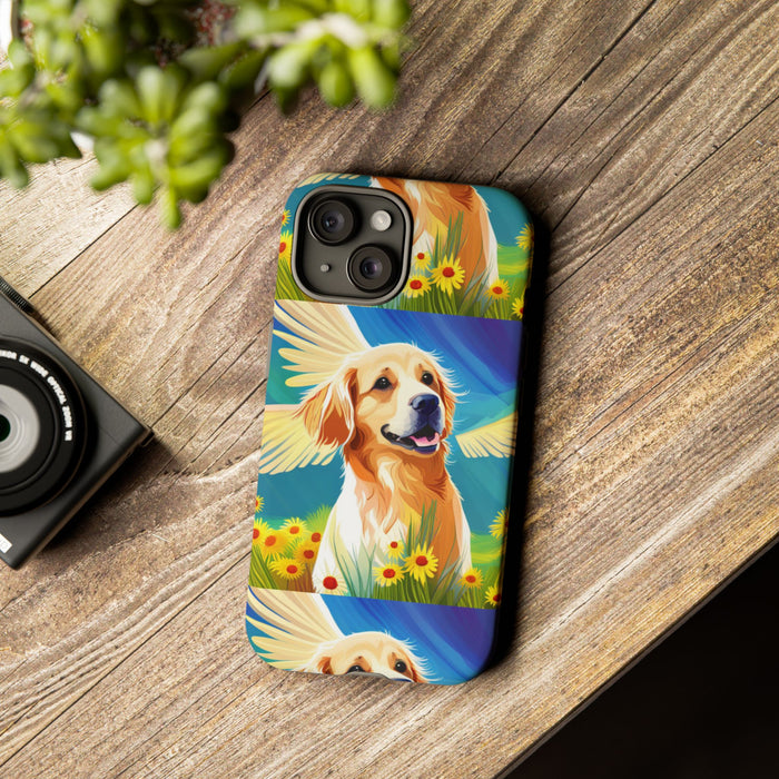 Tough Cases Golden Retriever with Wings Phone case
