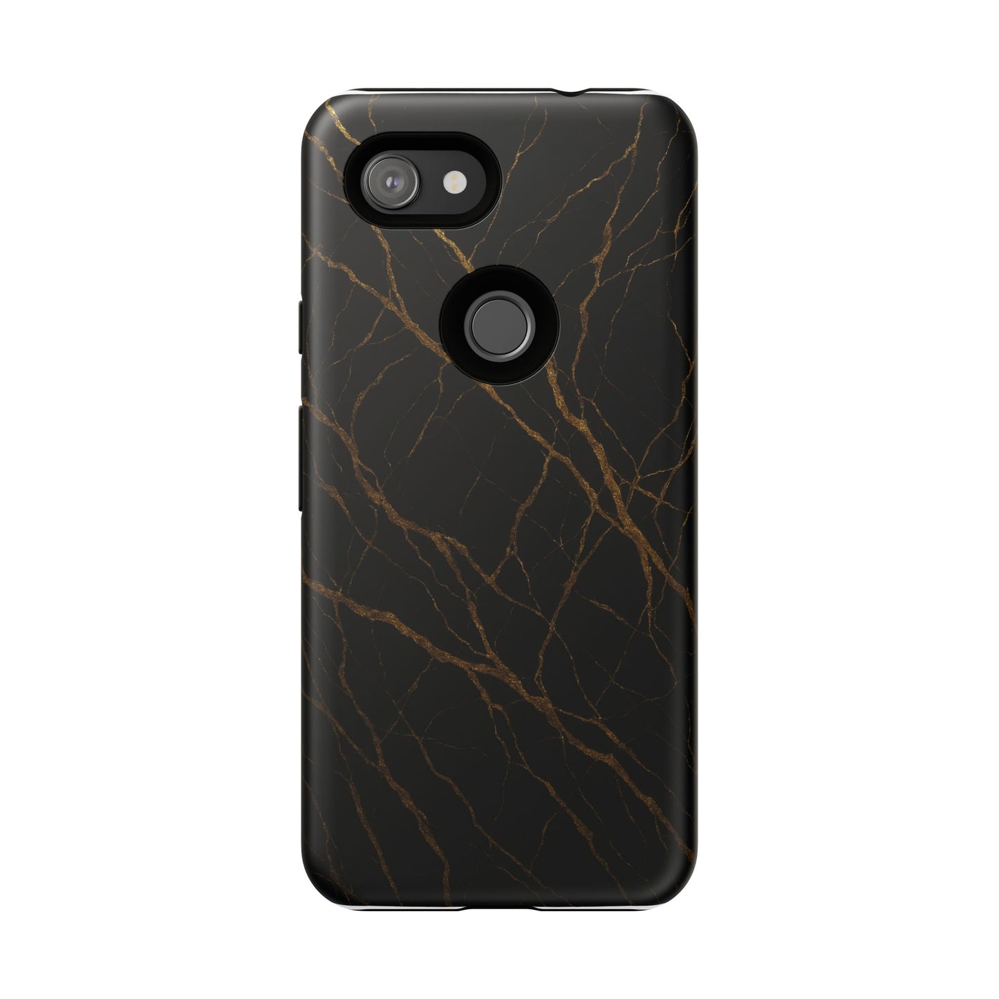 Black Marble Tough iPhone Case