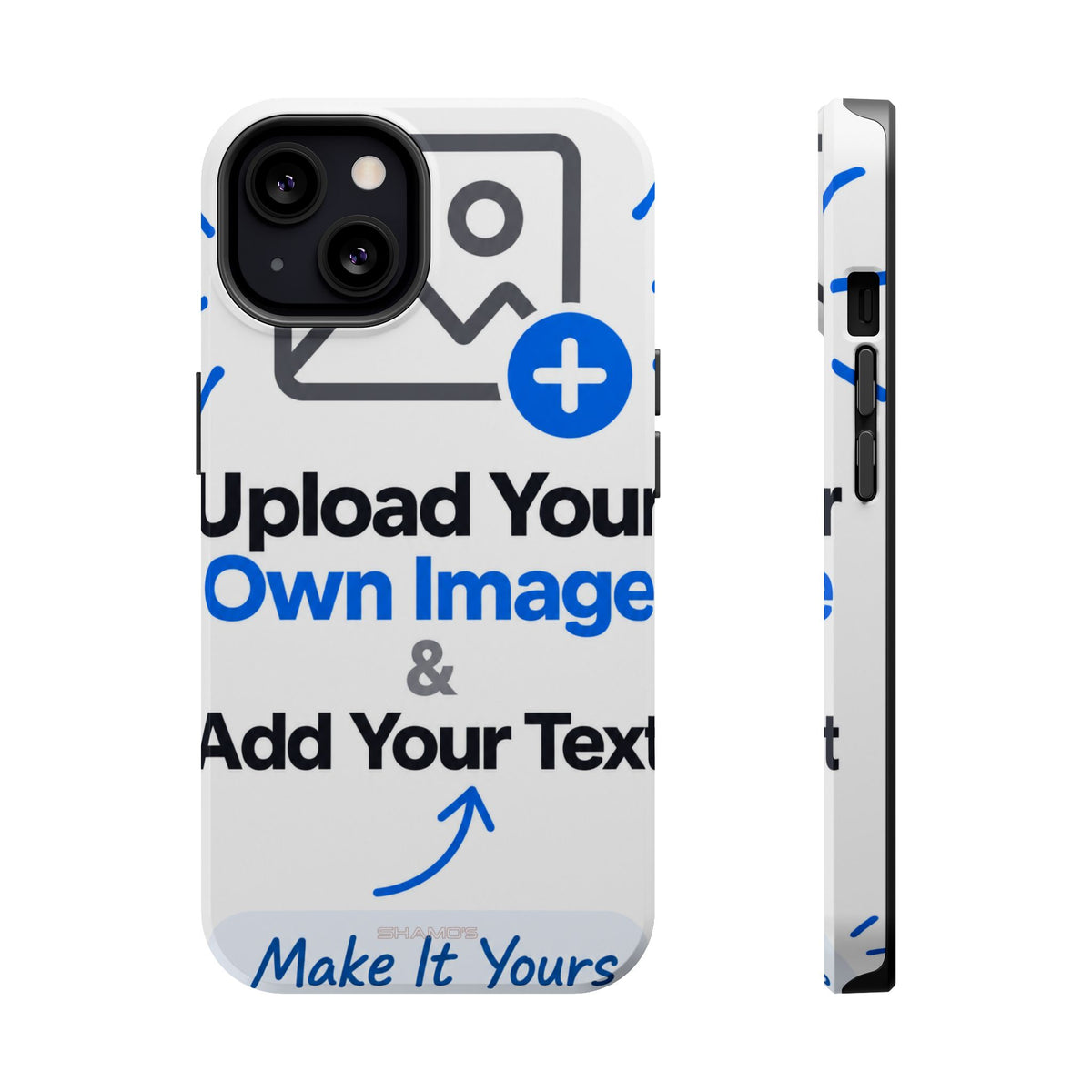 Personalisierbare iPhone-Hülle | Eigenes Foto und Text hinzufügen | MagSafe-kompatibel