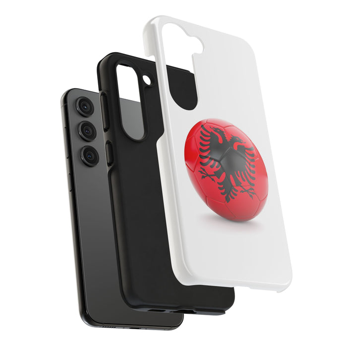 Tough Phone Cases with Albanian soccer flag
