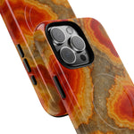Agate Glow Marble iPhone Case Orange Geode Stone Design with MagSafe  Shamo's