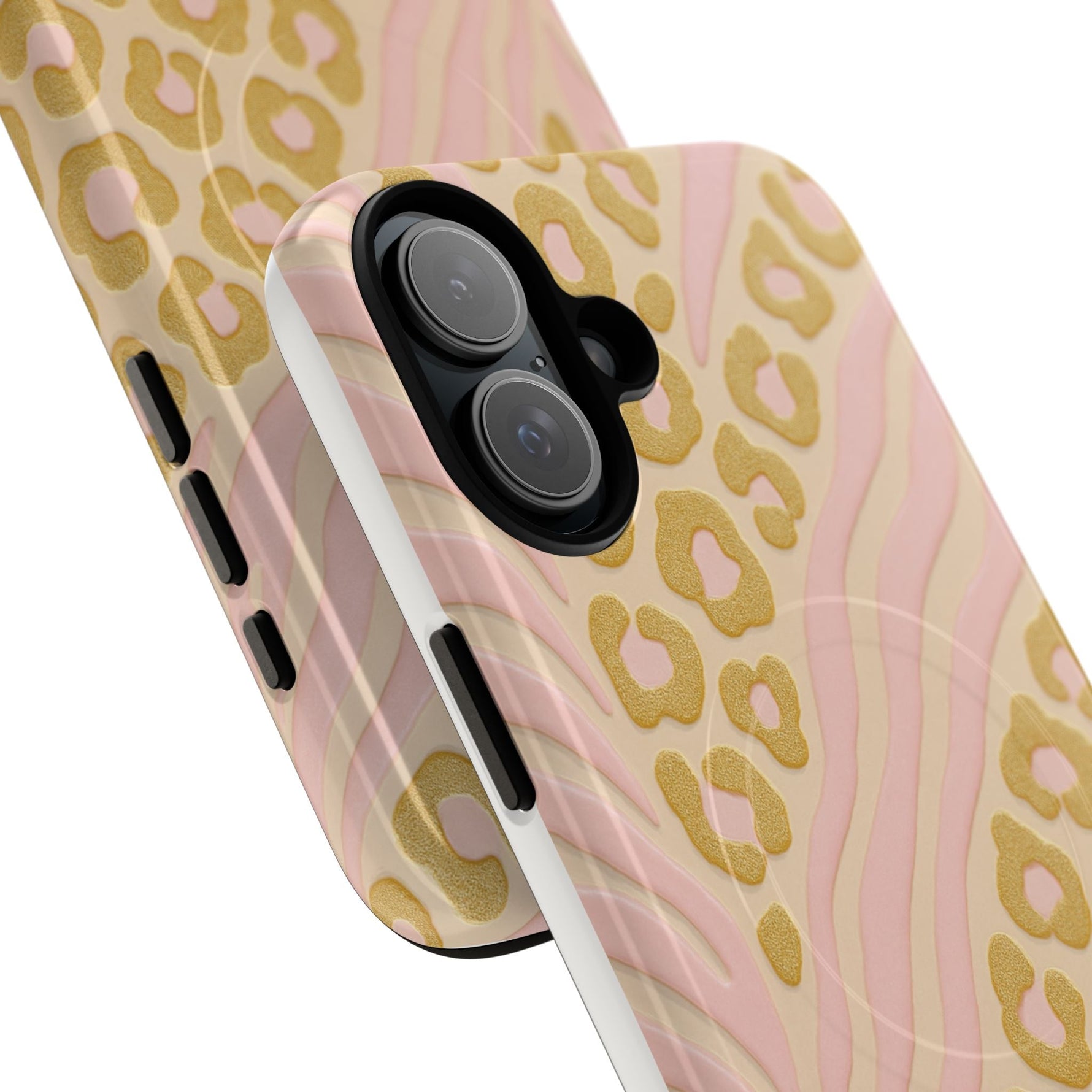 Pink Gold Leopard iPhone Case compatible with MagSafe  Shamo's