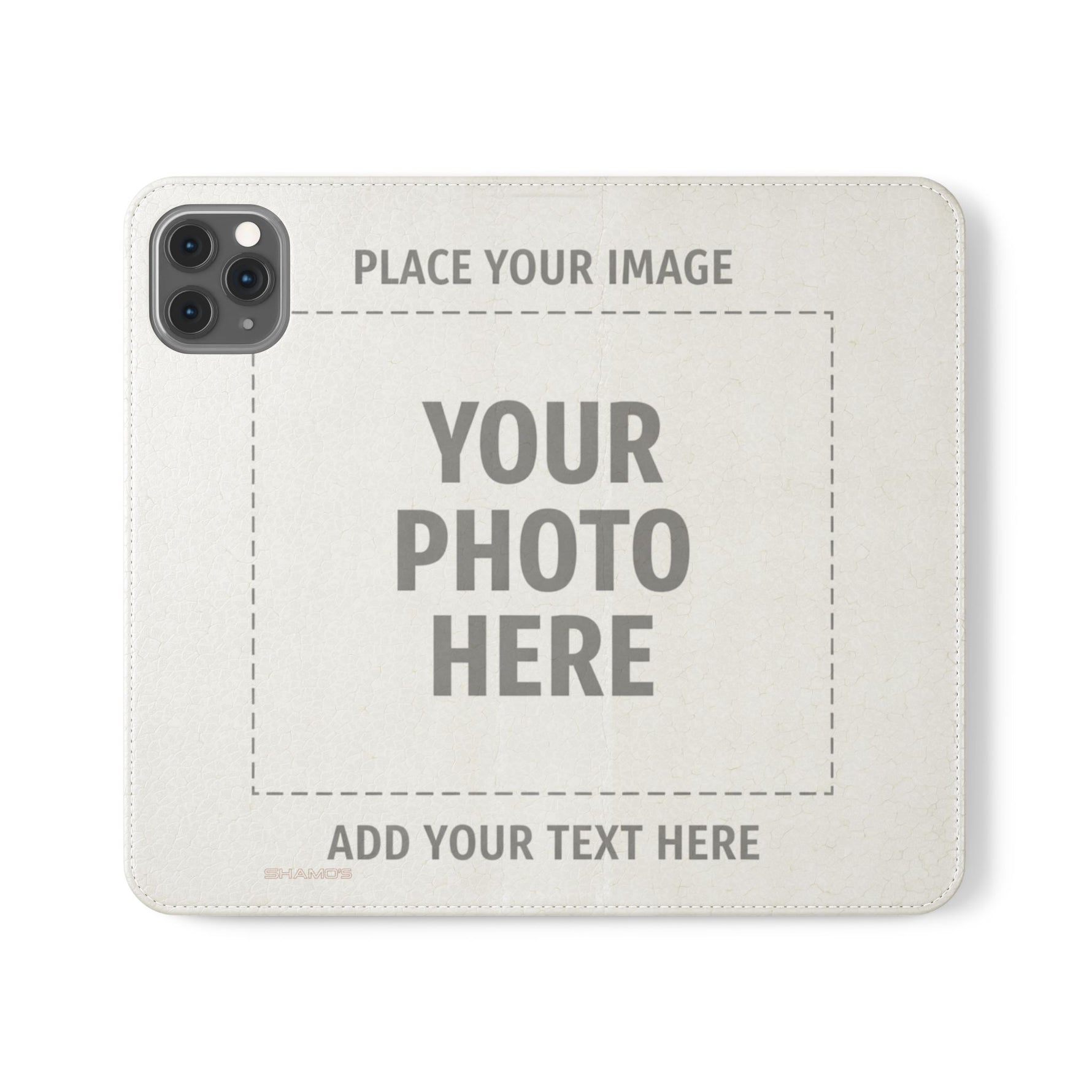 Personalized Flip Wallet Phone Case – Custom Photo & Text Wallet Cover