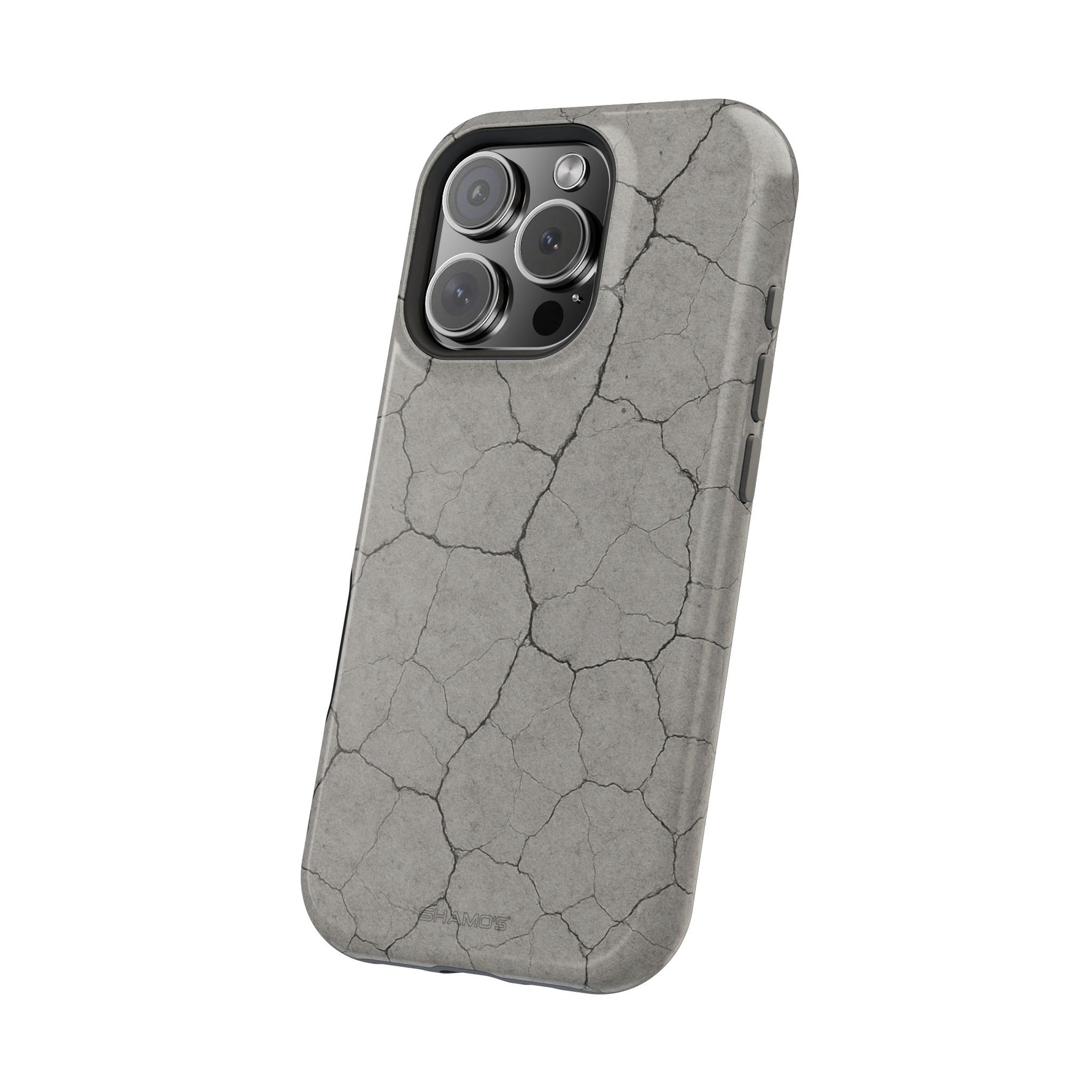 Cracked Concrete Texture iPhone Case with MagSafe compatibility