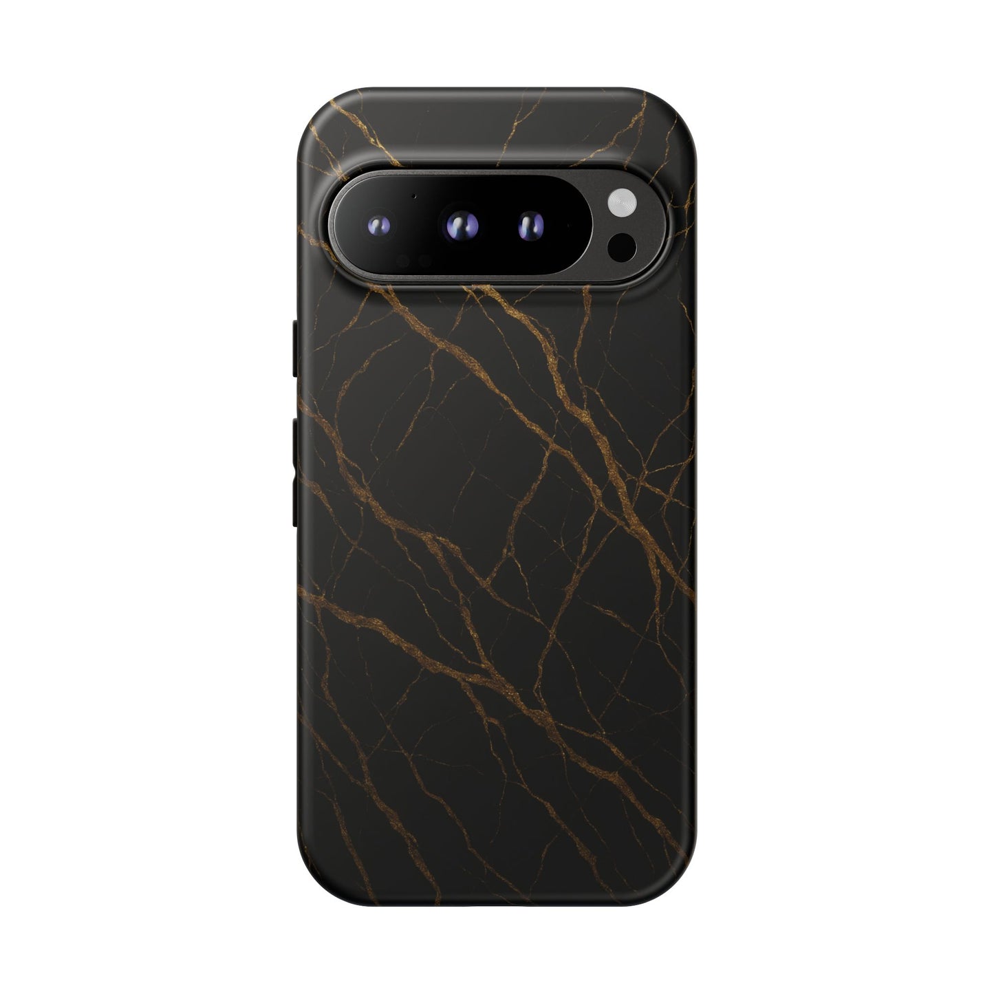 Black Marble Tough iPhone Case