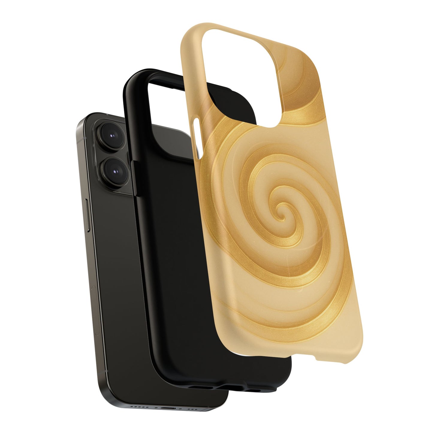 Luxury Series Swirl Gold iPhone Case compatible with MagSafe