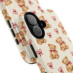 Coque iPhone Ourson des fêtes et sucres d’orge en forme de cœur avec MagSafe
