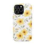 Yellow Flowers Summer Floral Magnetic Impact-Resistant iPhone Case with MagSafe Compatibility - iPhone 15 Pro Max / Matte - Shamo's