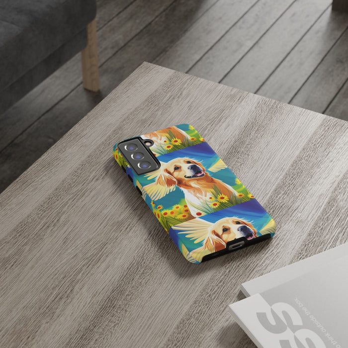 Tough Cases Golden Retriever with Wings Phone case