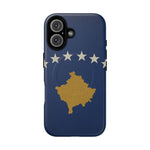 Kosovo Flag Tough iPhone Case — Navy Blue Stars & Gold Map (MagSafe compatible)  Shamo's iPhone 16 / Matte