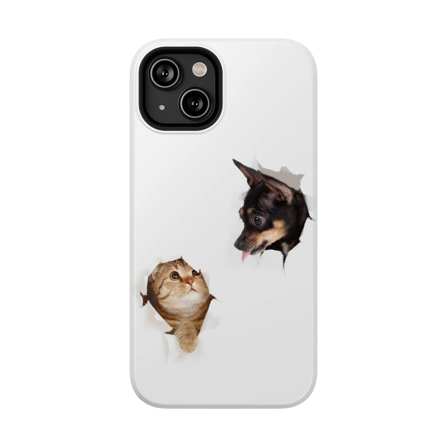 Impact-Resistant Cases with a cat and a dog - Shamo's