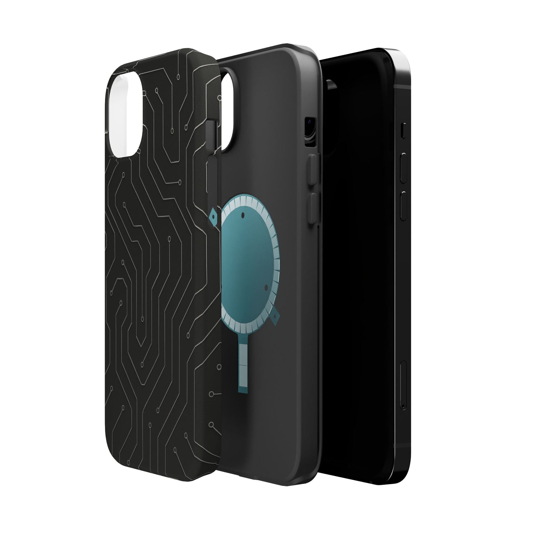 Black Circuit Board Design iPhone Case | MagSafe  Shamo's