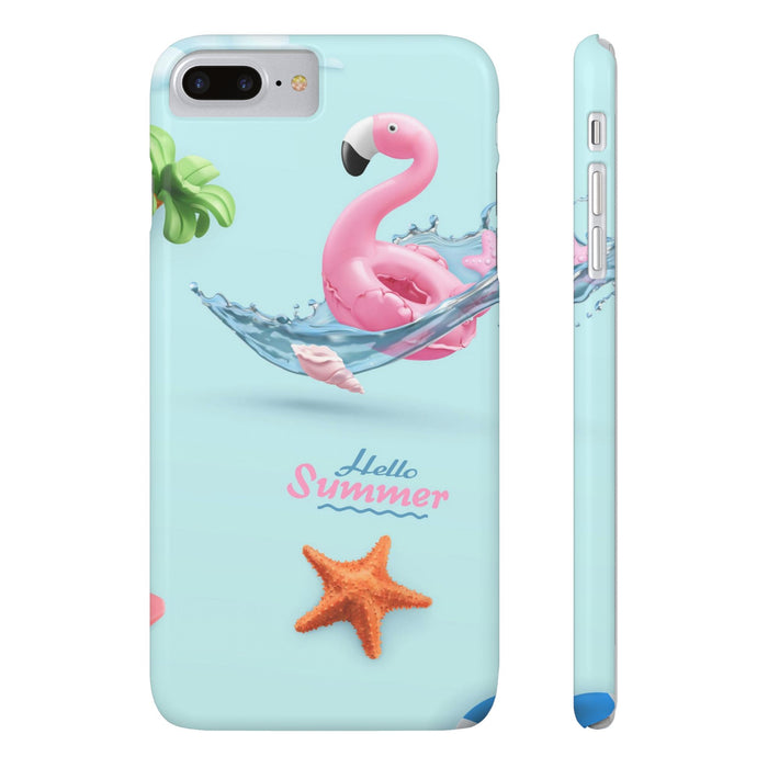 Slim Phone Cases with Hello Summer design