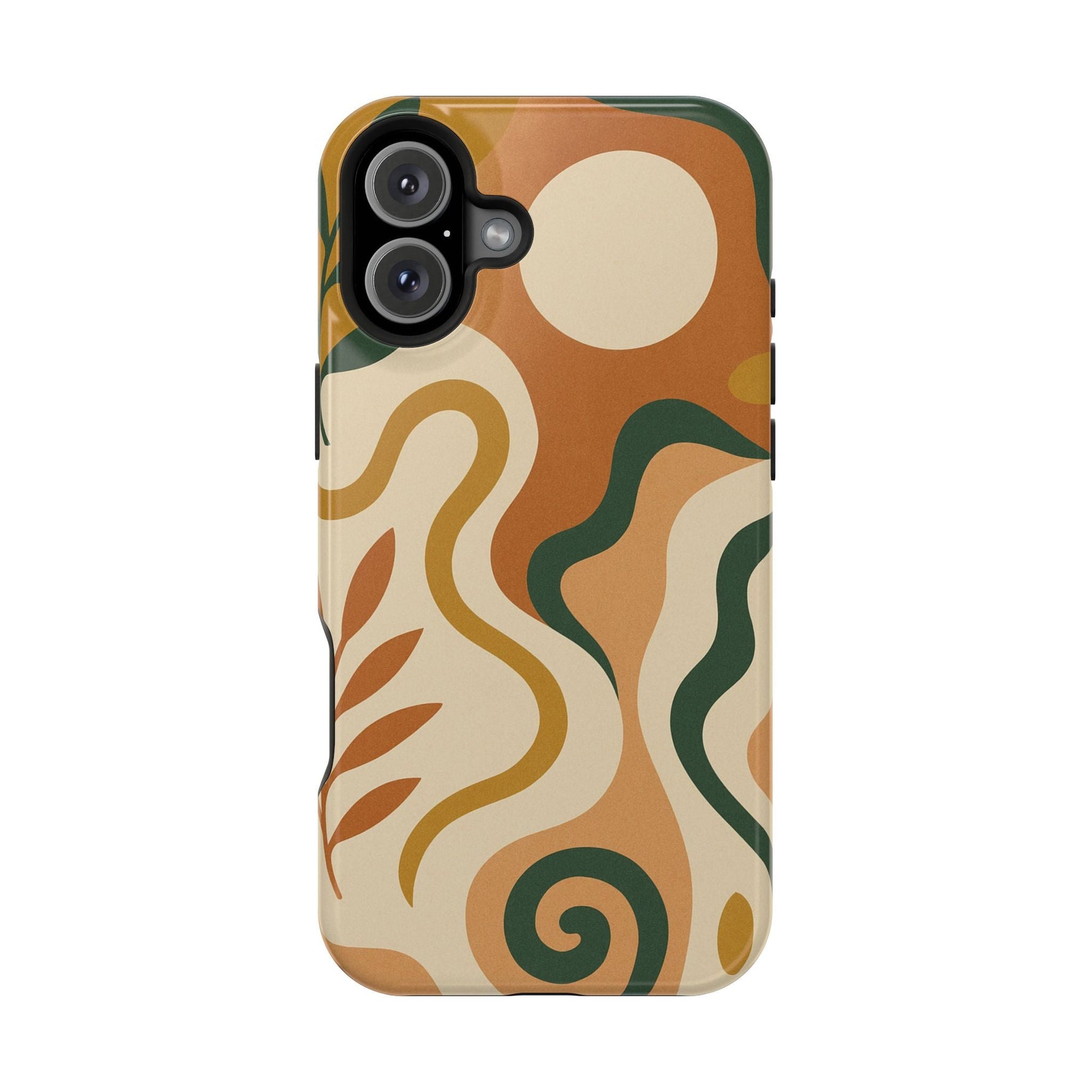 Abstract Earth-Tone Impact iPhone Case — MagSafe  Shamo's iPhone 16 Plus / Glossy